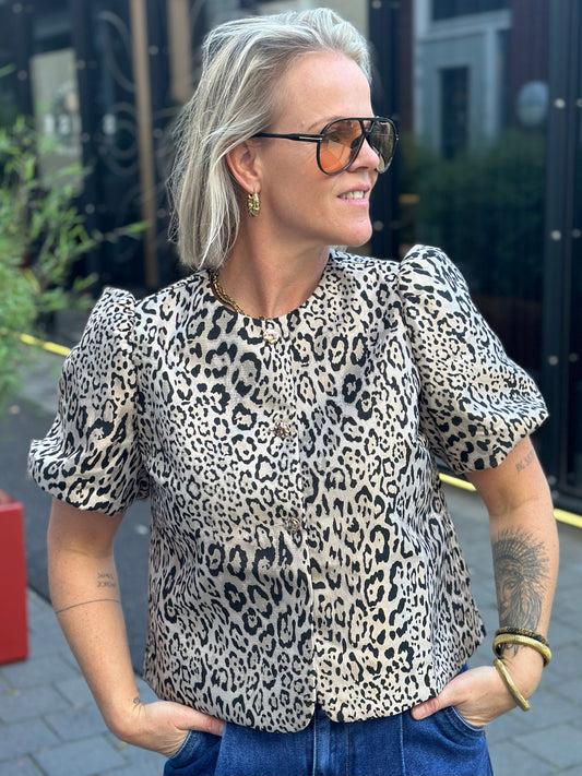 Jacquard blazer Leopard
