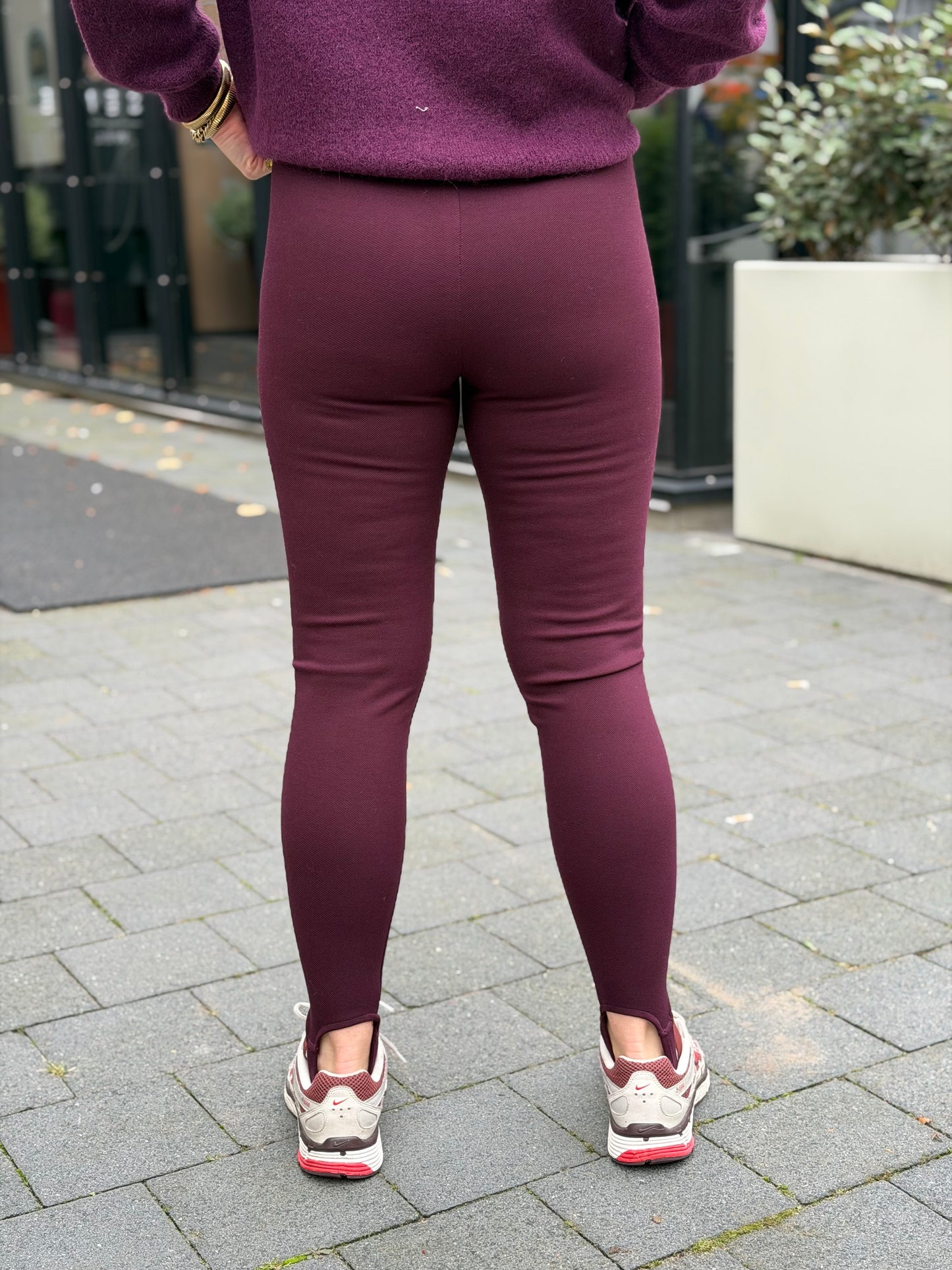 Ski-legging aubergine