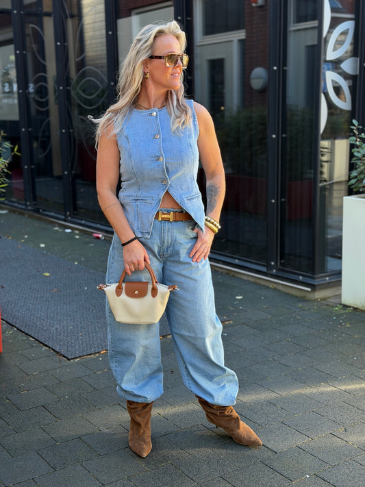 Ana & Lucy - Barrel Loose Jeans light blue
