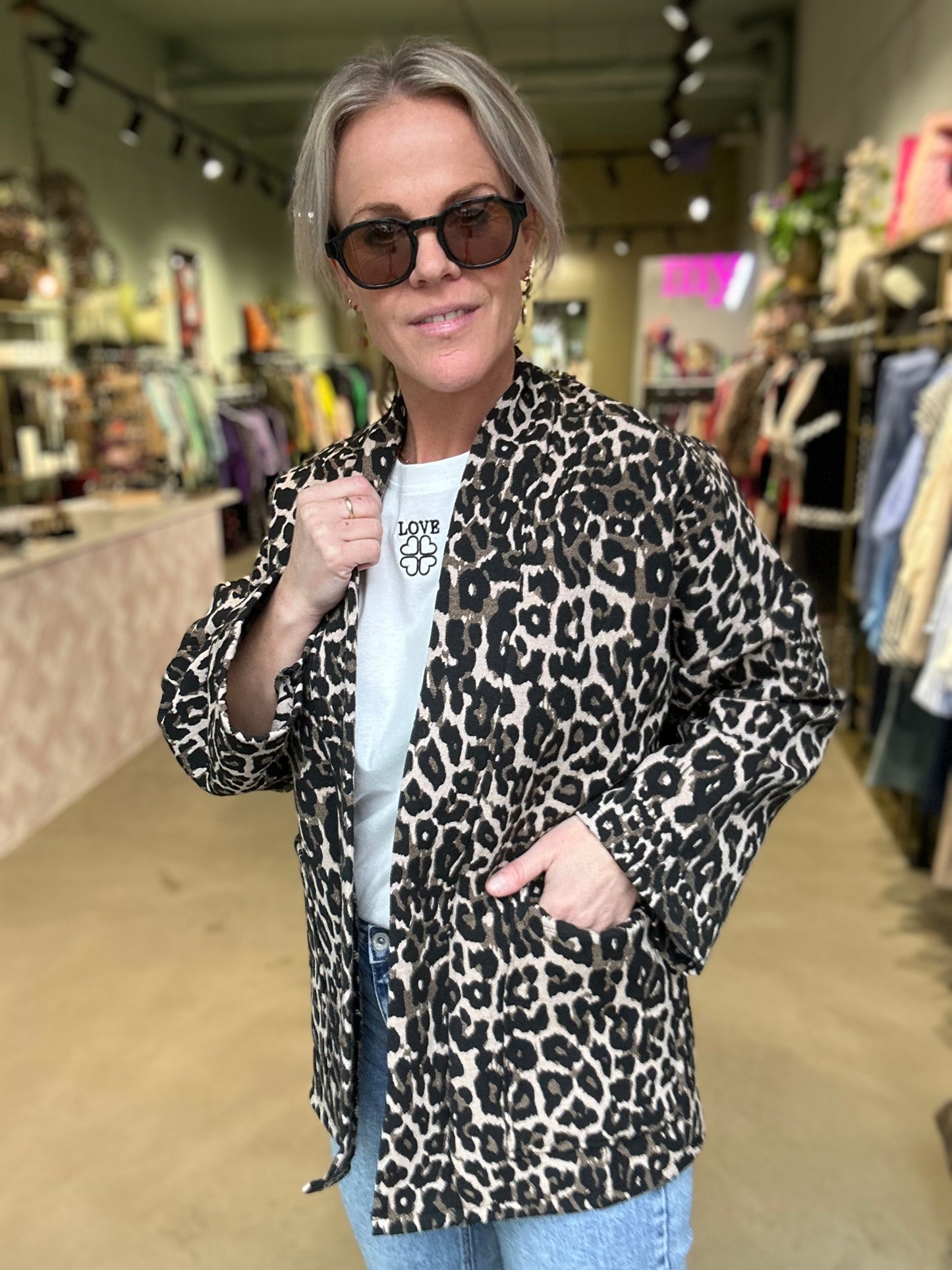 Leopard kimono Jacket