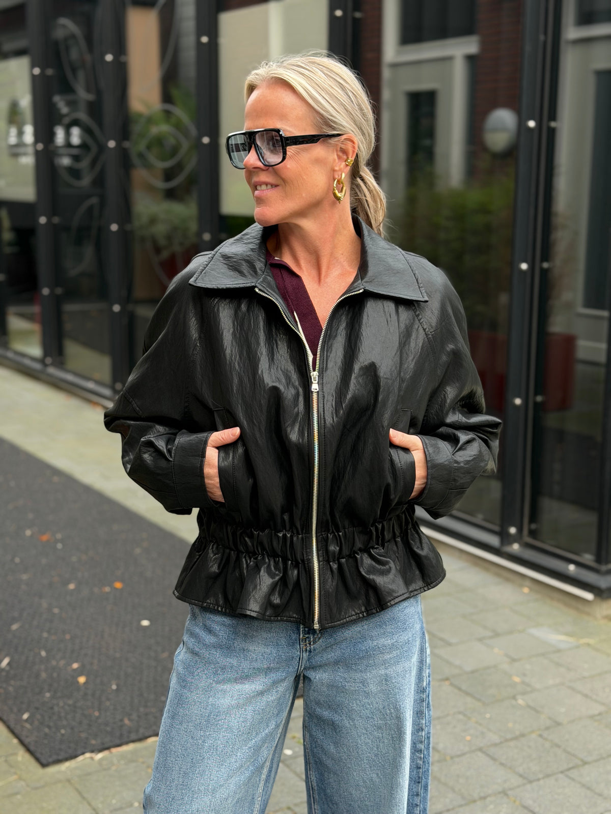 Fake Leather look jacket Lumina