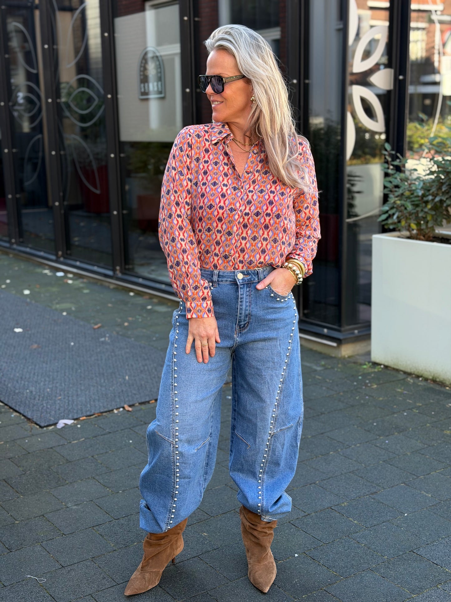Viscose blouse oranges