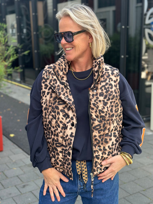 Leopard bodywarmer