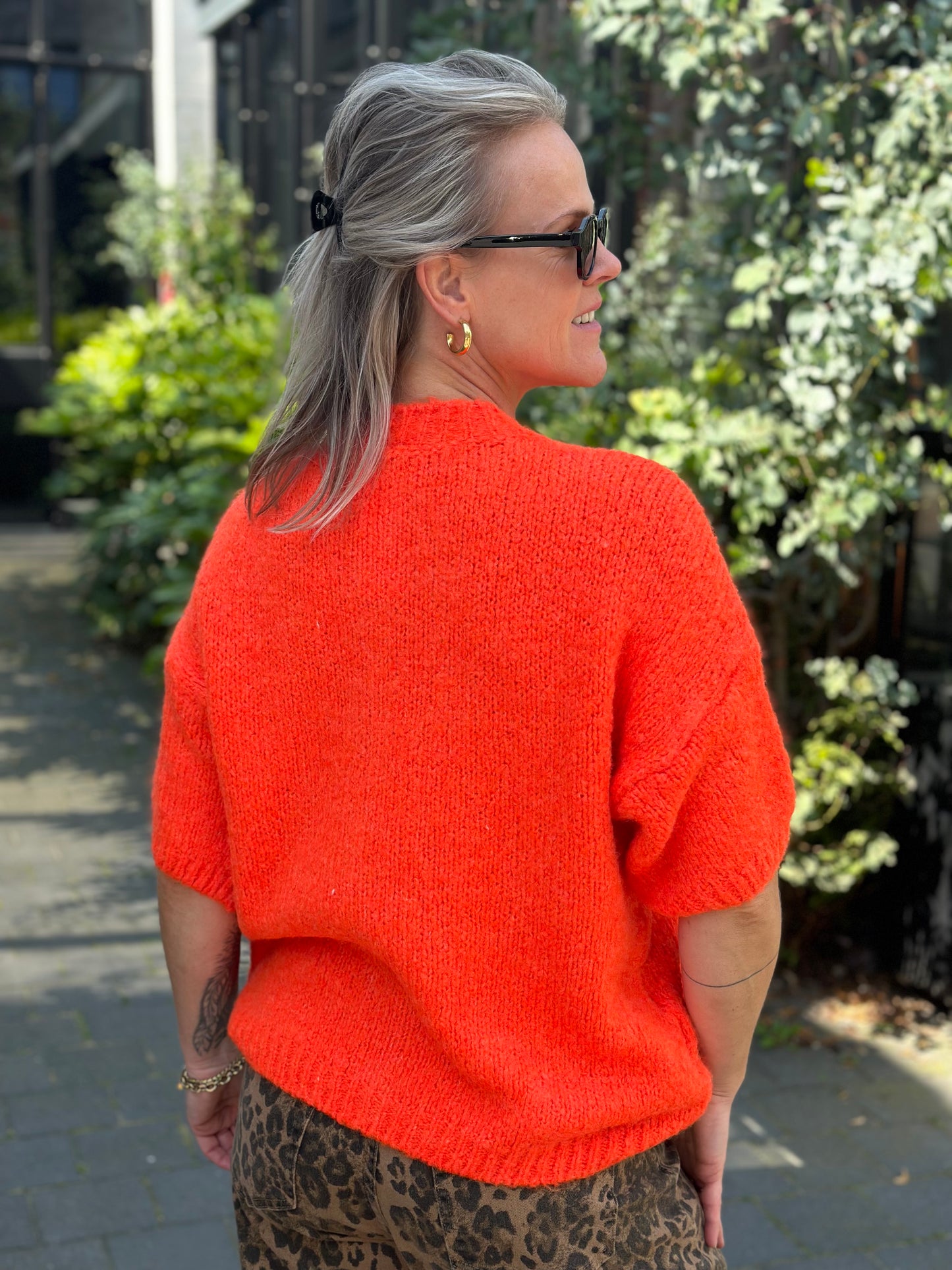 Soft Cardigan Tess neon oranje