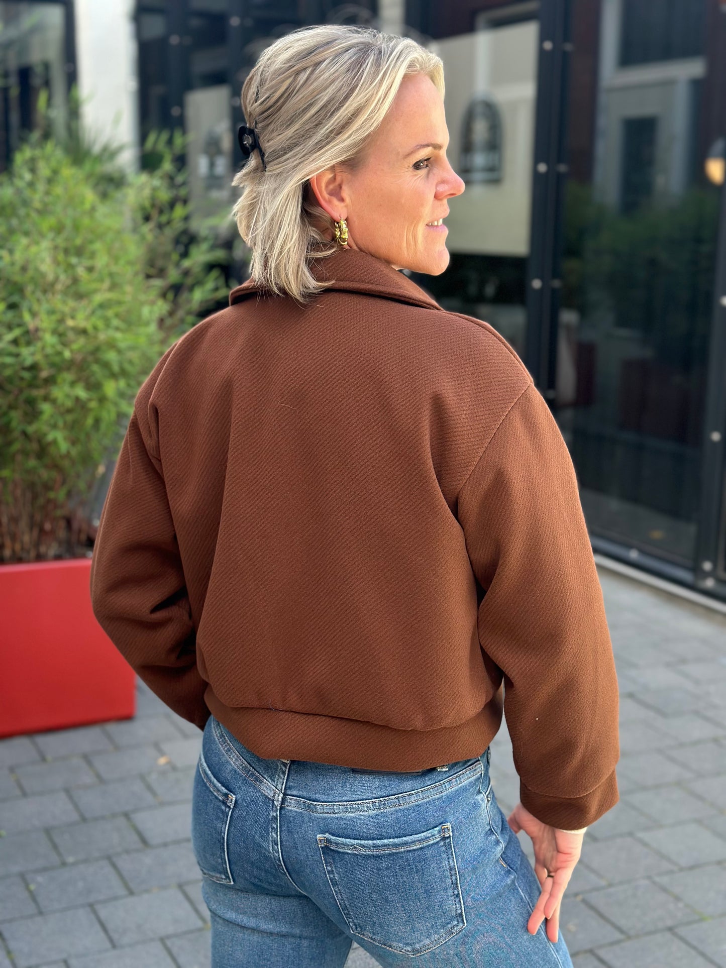 Piloten jacket bruin