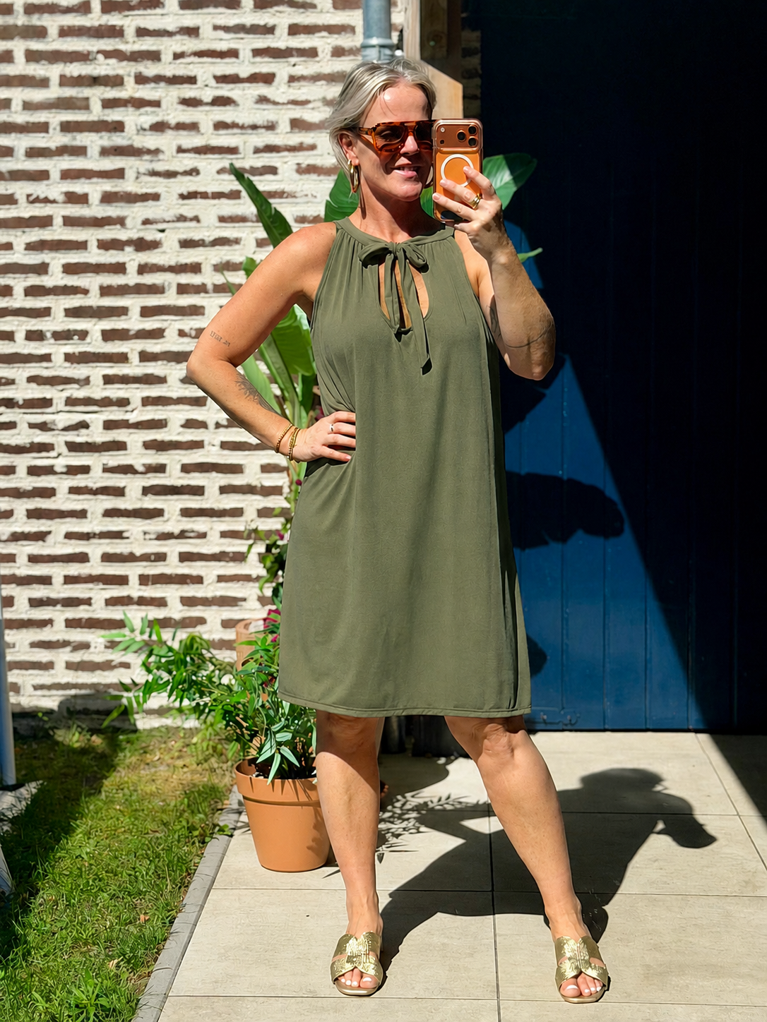 Kiki Dress khaki groen