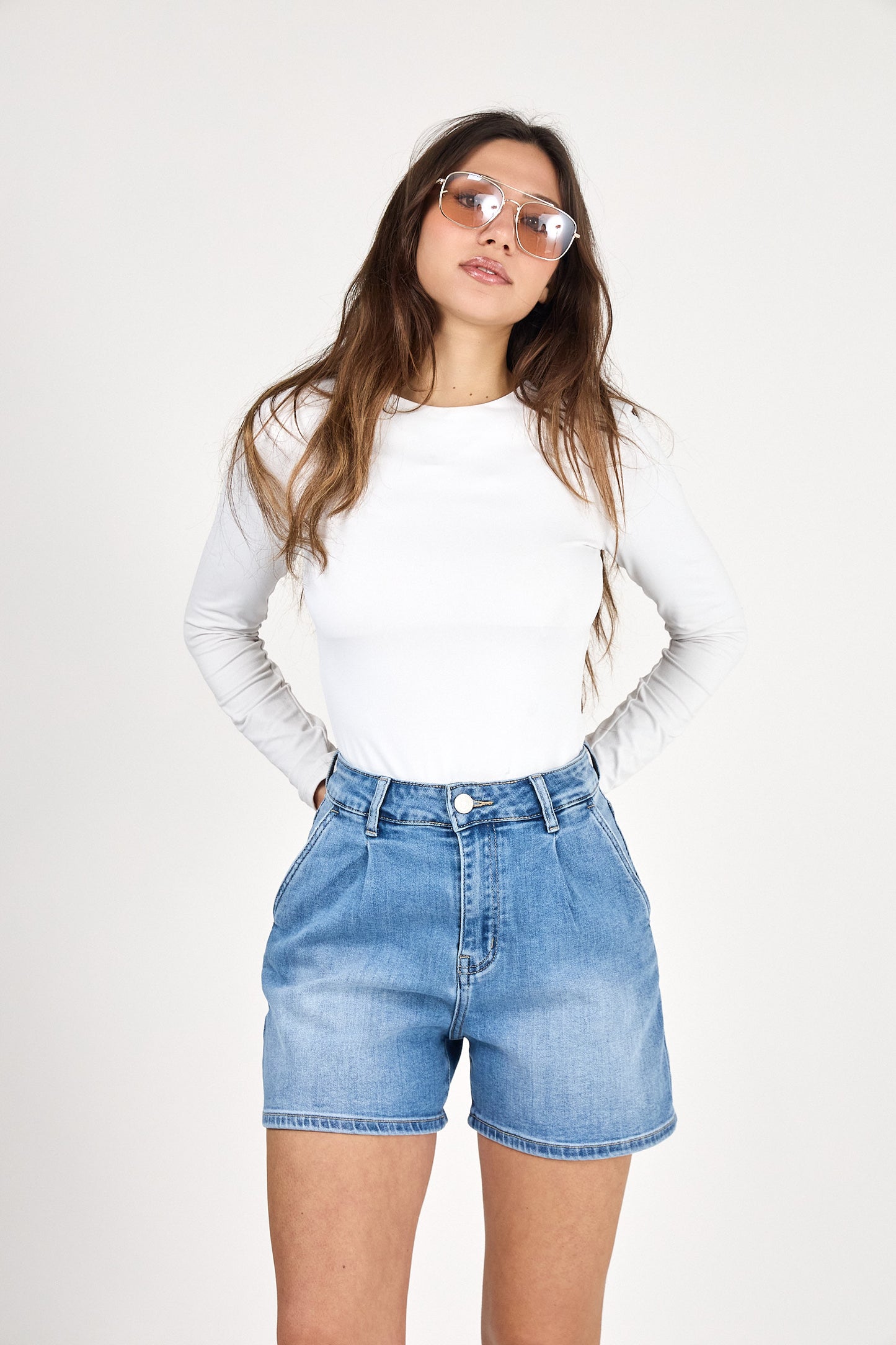Denim short Daphia blue