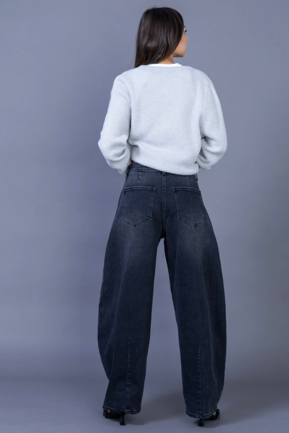 Ana & Lucy Barrel Loose Jeans dark grey