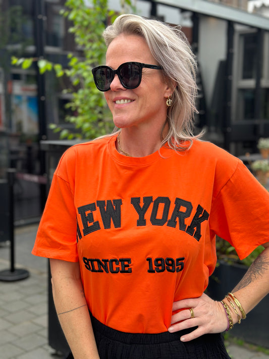 T-shirt NewYork oranje