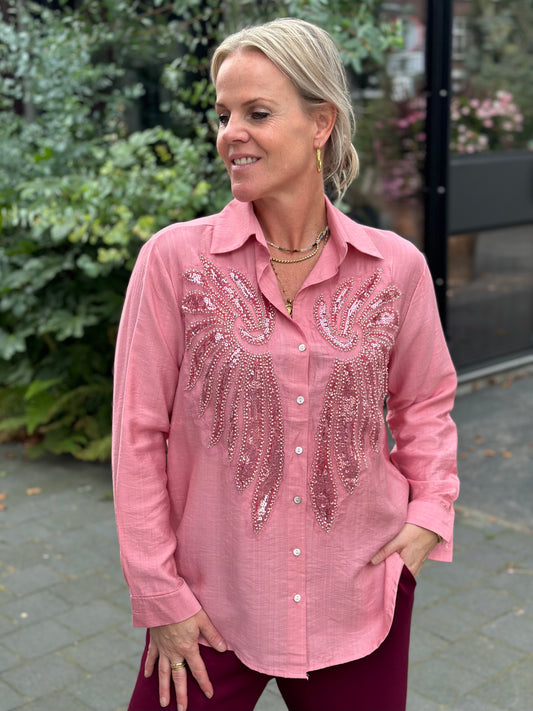 Vera blouse oud roze