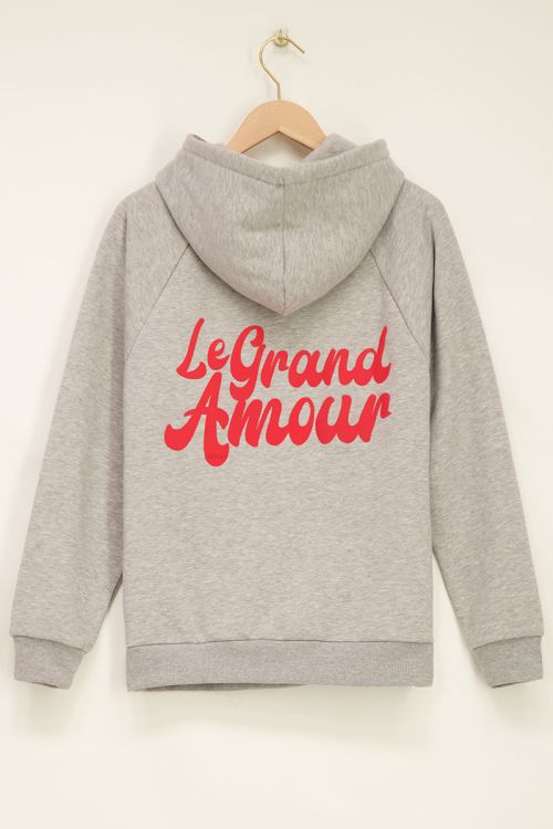 Hoodie My Jewellery le grand amour grijs