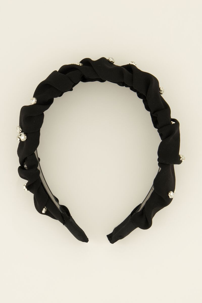 My Jewellery haarband met strass zwart
