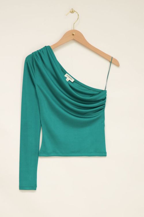 one-shoulder top My Jewellery turquoise